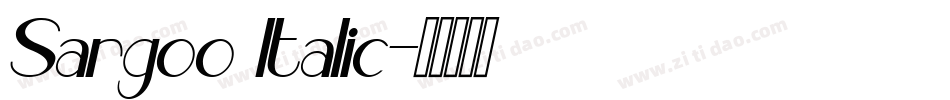 Sargoo Italic字体转换